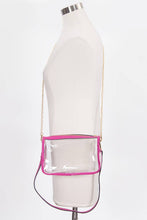 Load image into Gallery viewer, Clear Rectangle Stadium Concert Crossbody Bag