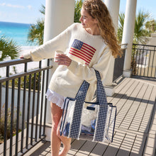 Load image into Gallery viewer, Case-Mate Navy Gingham Jelly Tote Bag