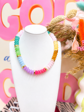 Load image into Gallery viewer, Cotton Candy Resin Beaded Necklace