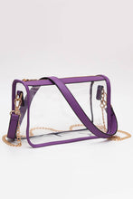 Load image into Gallery viewer, Clear Rectangle Stadium Concert Crossbody Bag
