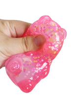 Load image into Gallery viewer, Star Confetti Teddy Bear Thick Maltose Putty Filled Squishy
