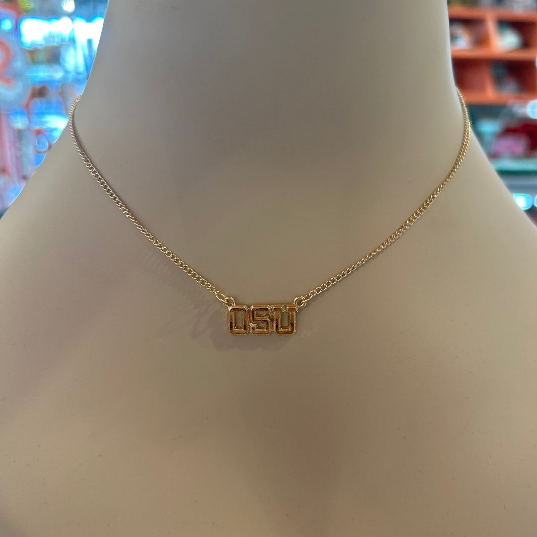 Gold OSU Necklace