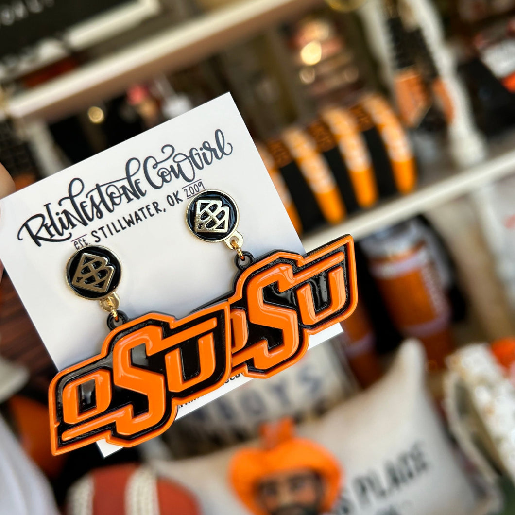 BC OSU Hanging Logo Earring