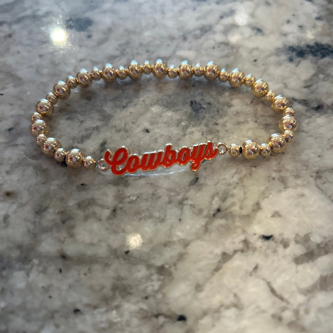 Orange Cowboy Bracelet