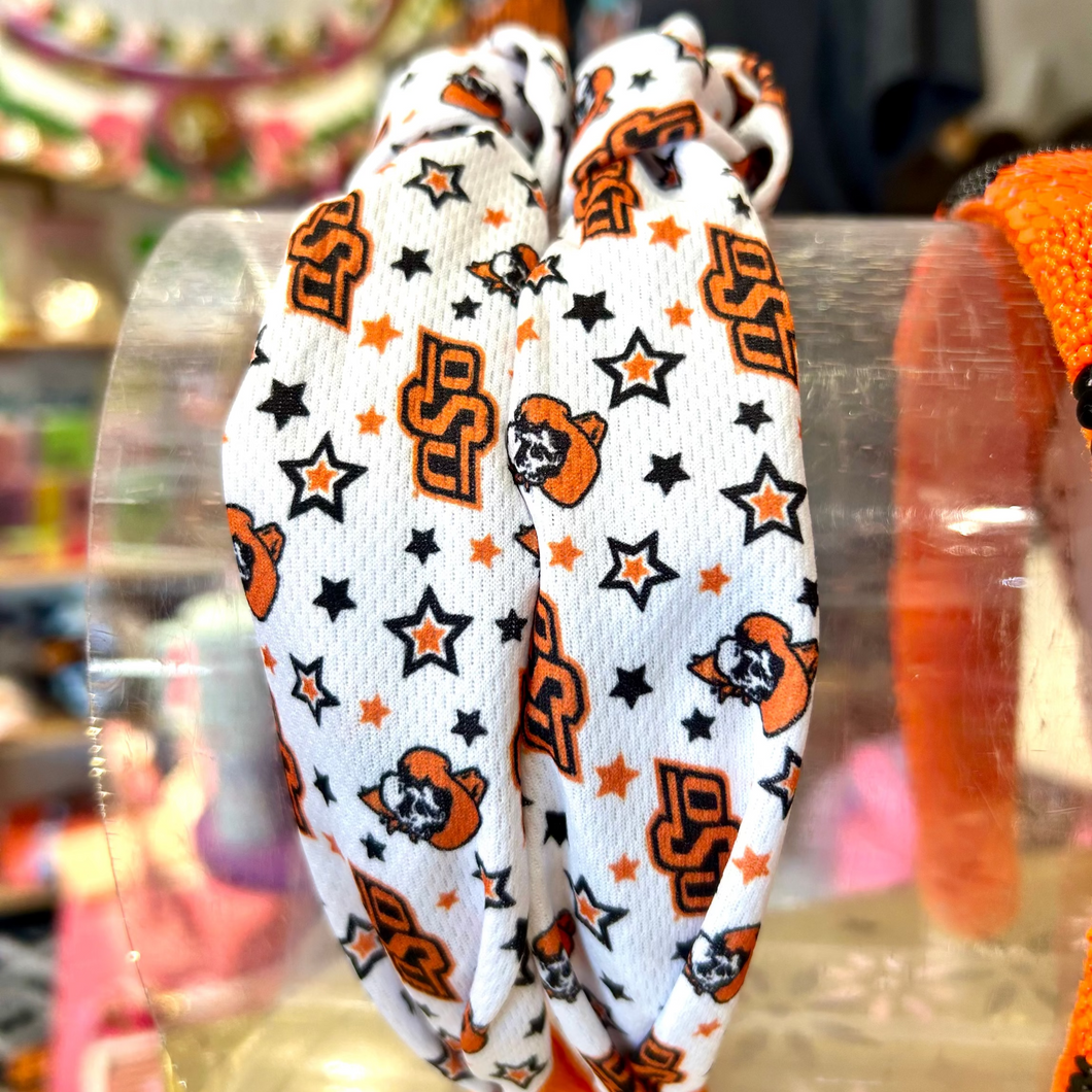 College Star Print Headband