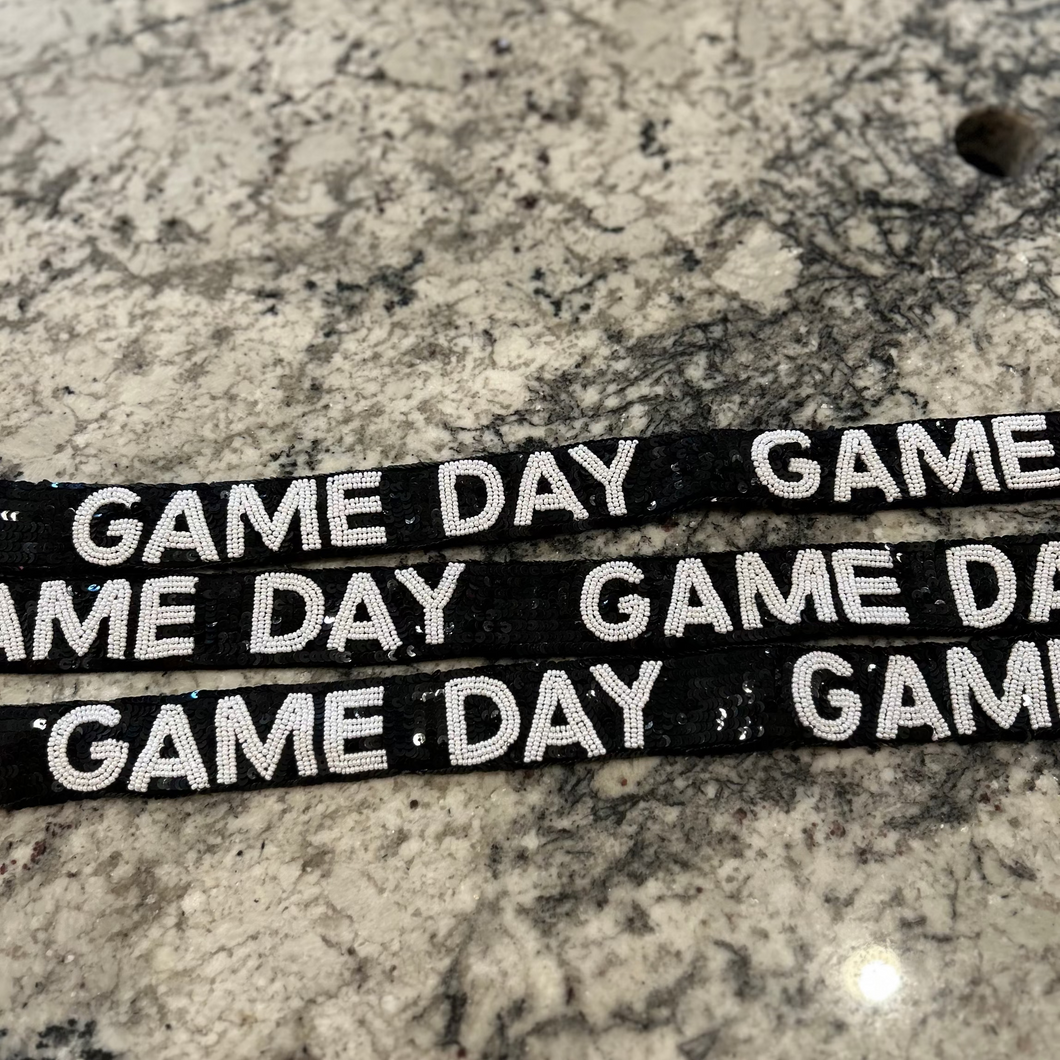 Black Game Day Purse Strap