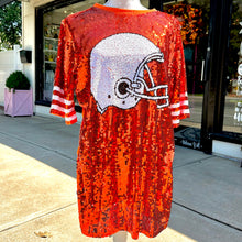 Load image into Gallery viewer, Sequin Game Day Shirt Dress
