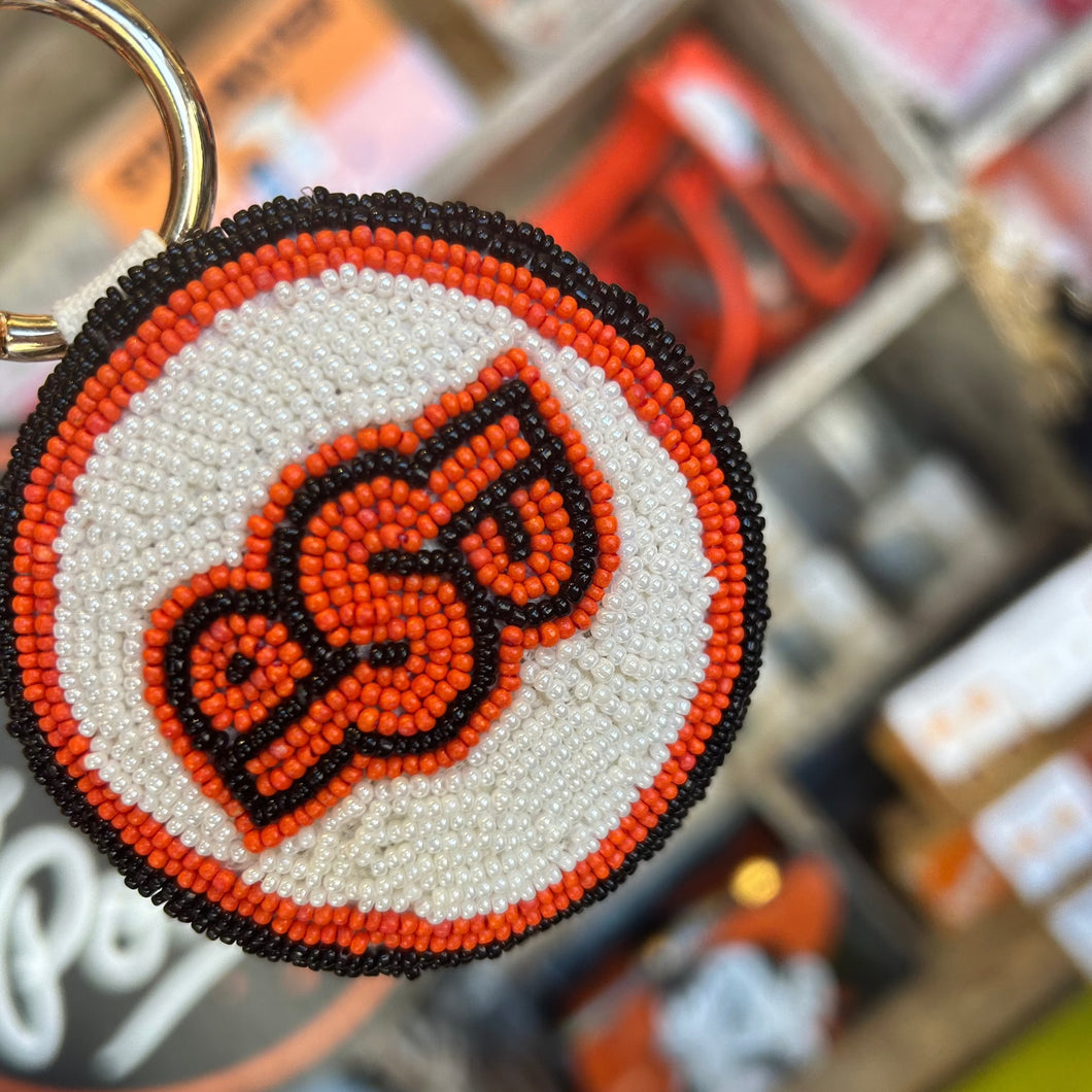 Beaded OSU Keychain