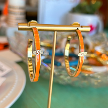 Load image into Gallery viewer, BC OSU Logo Hoop Earrings
