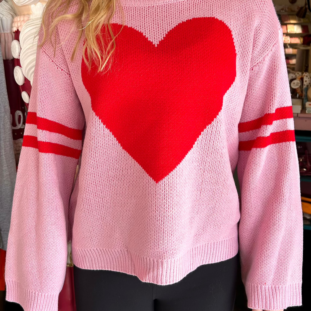 Pink Heart Sweater