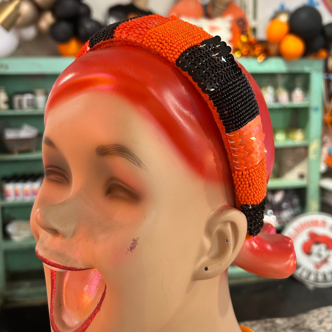 Black and Orange Headband