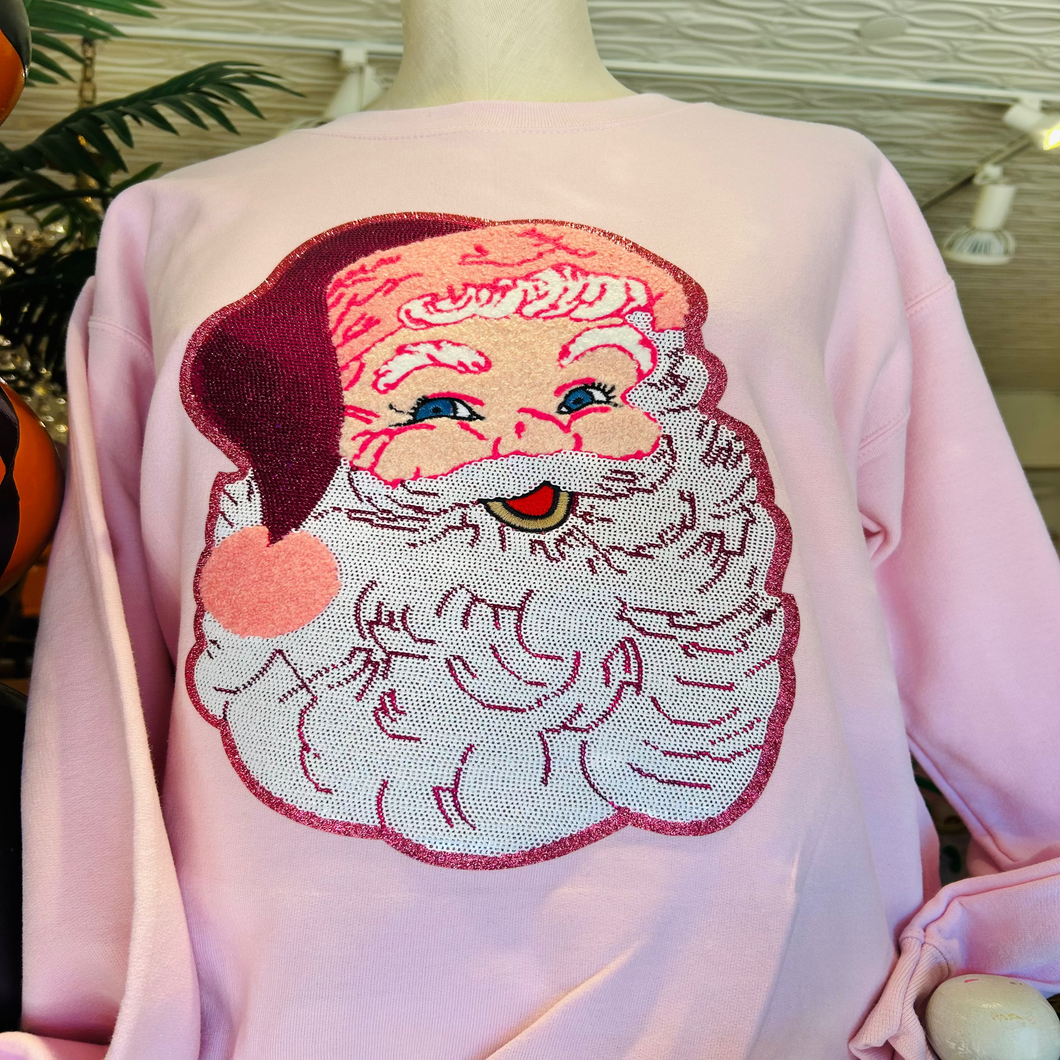 Pink Santa Sweatshirt