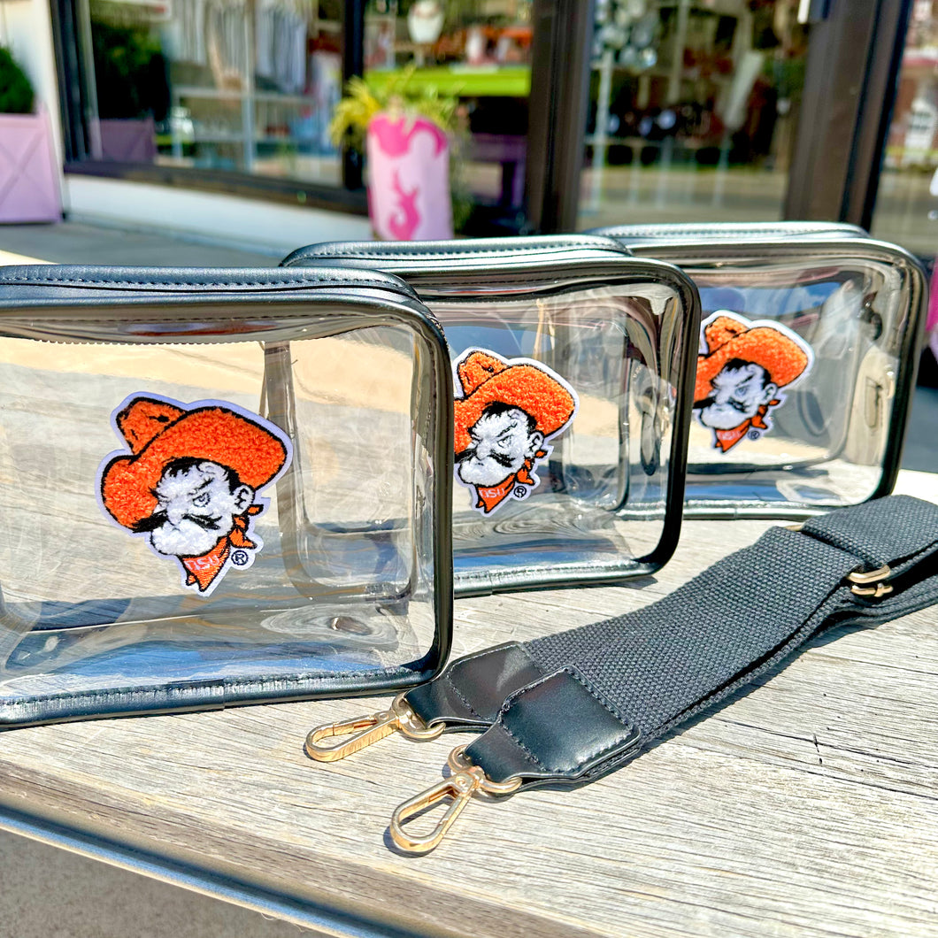 Clear Crossbody Purse with Pete Face