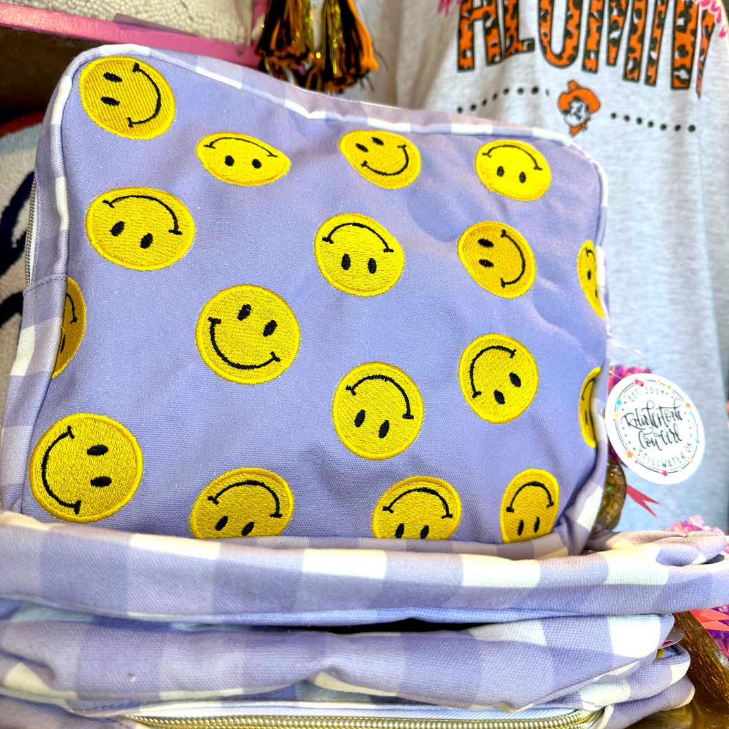Purple Smiley Face Bag