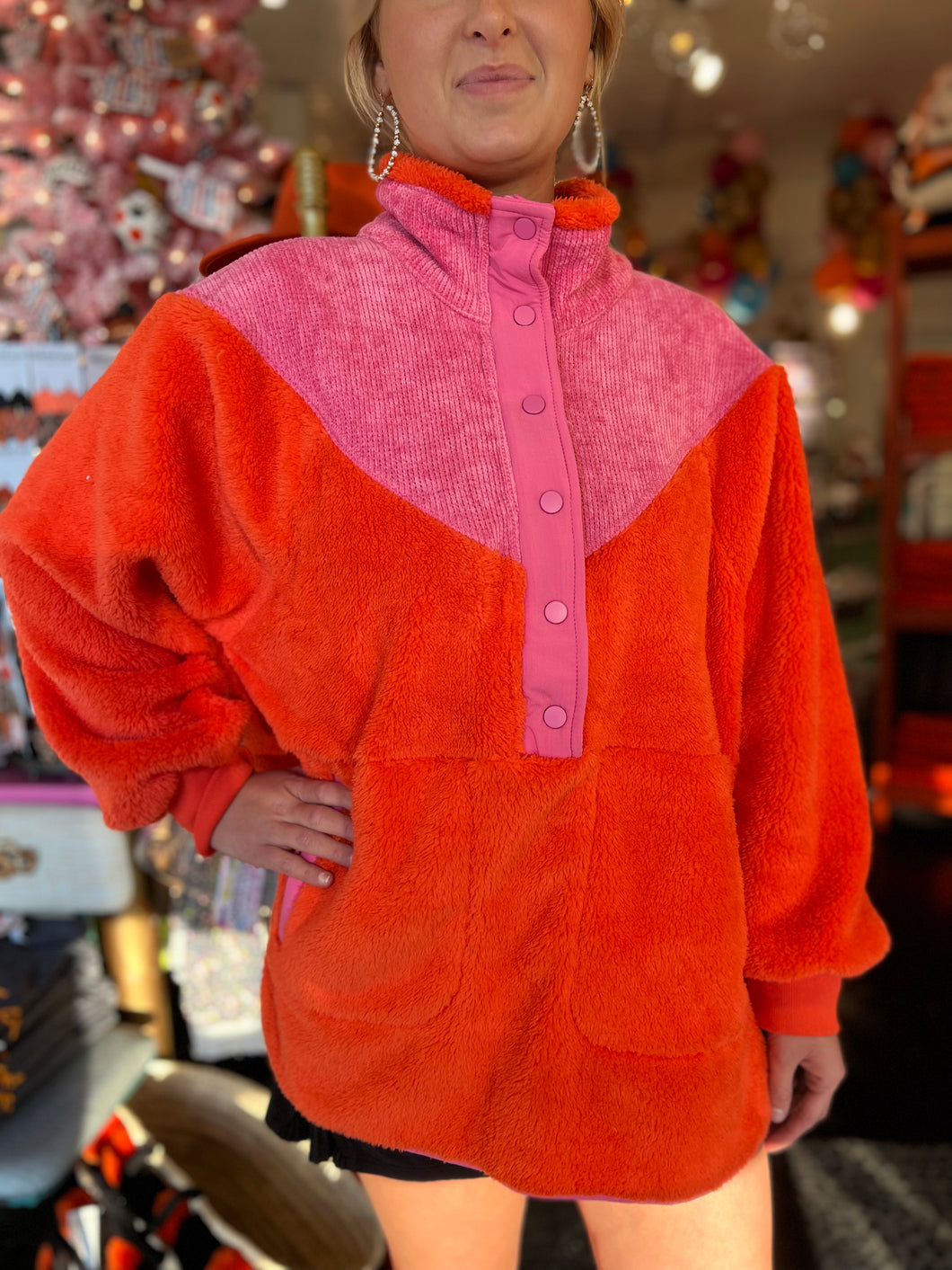 Orange and Pink Fleece